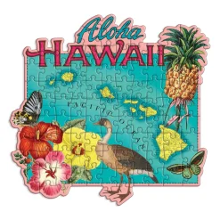 Galison Hawaii Mini Shaped Jigsaw Puzzle