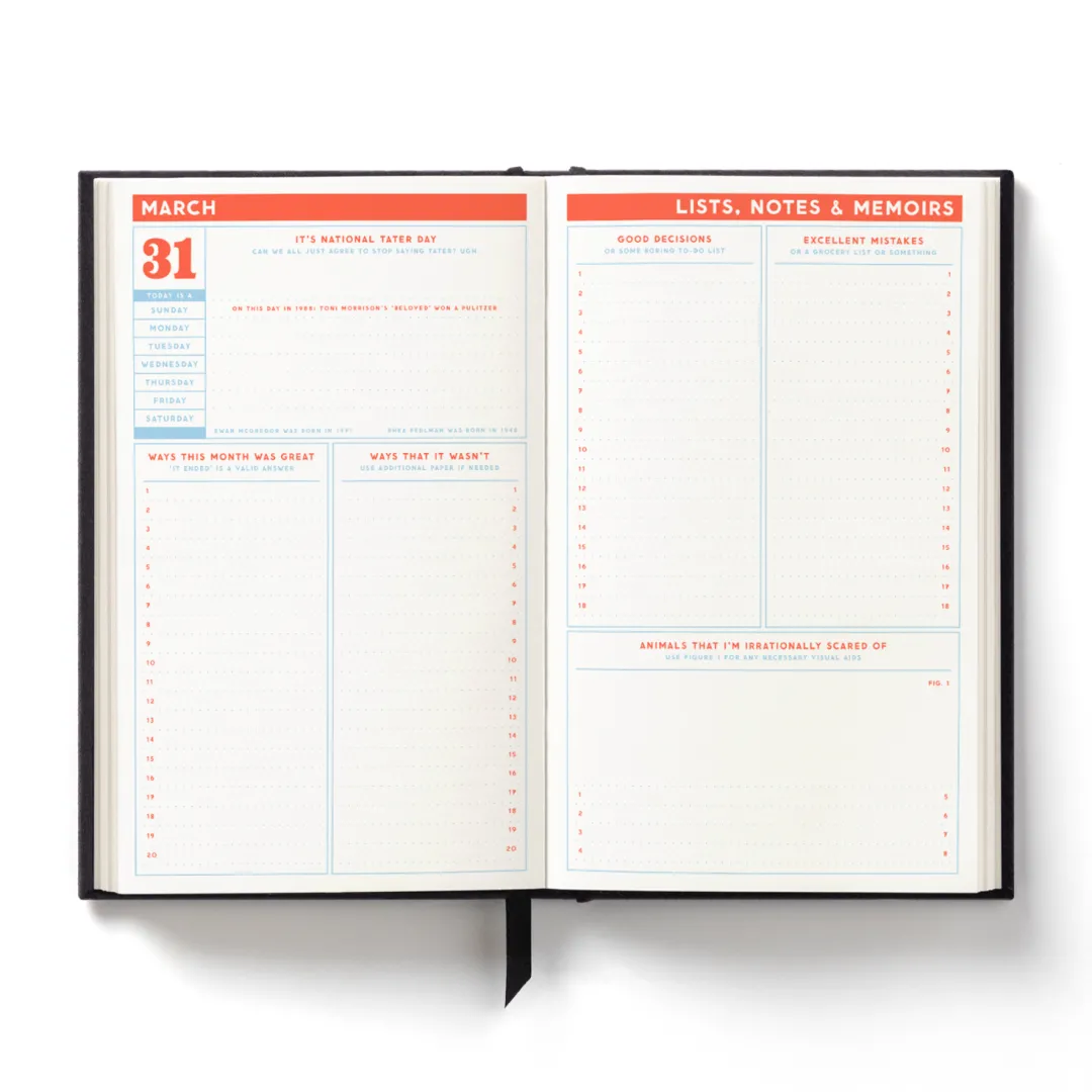 Galison Hidden Agenda Undated Mini Planner