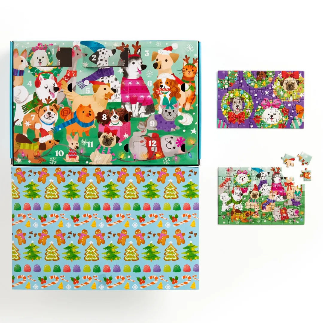 Galison Ho Ho Howl! Countdown Puzzle Set