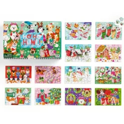 Galison Ho Ho Howl! Countdown Puzzle Set