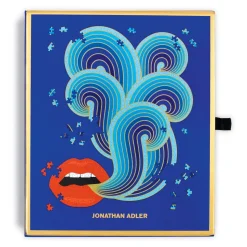 Galison Jonathan Adler 750 Piece Lips Shaped Jigsaw Puzzle