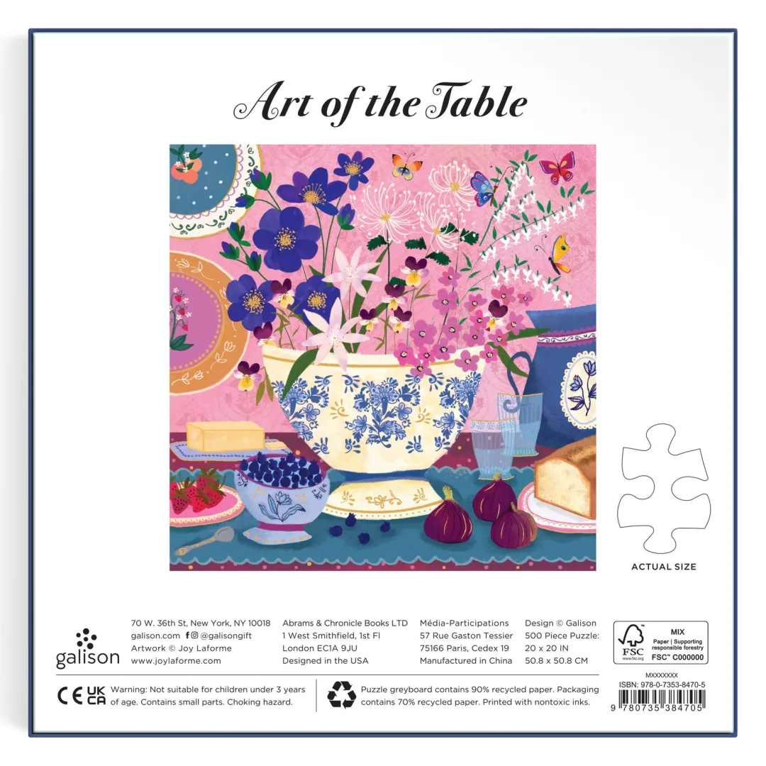 Galison Joy Laforme Art of the Table 500 Foil Piece Puzzle