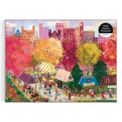 Galison Joy Laforme Autumn at the City Market 1000 Piece Puzzle