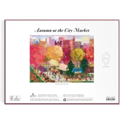 Galison Joy Laforme Autumn at the City Market 1000 Piece Puzzle