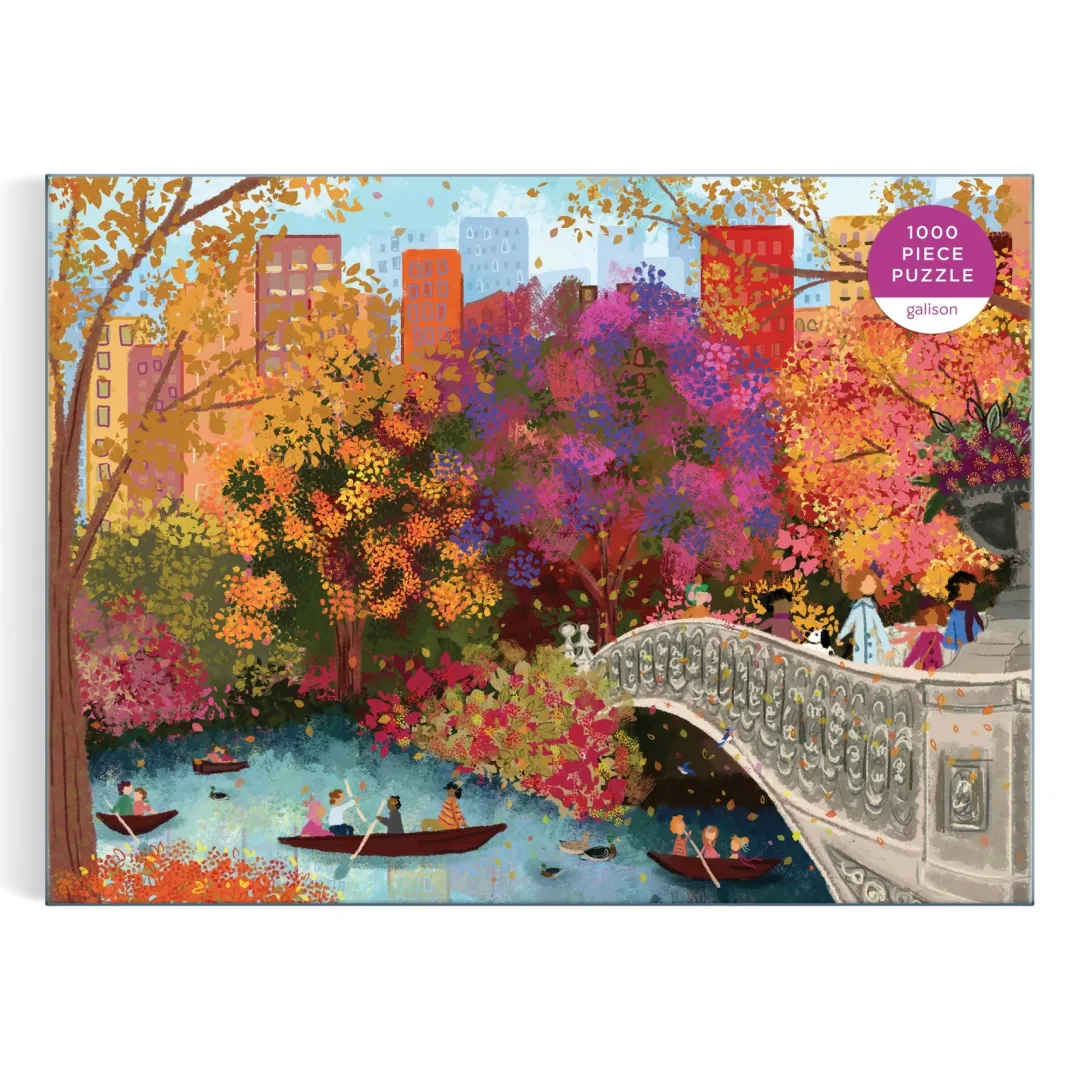 Galison Joy Laforme Autumn on Bow Bridge 1000 Piece Puzzle