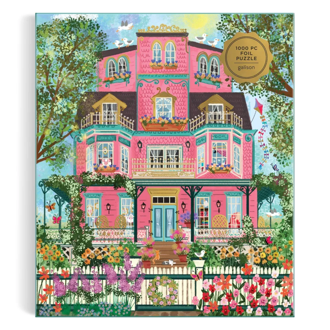 Galison Joy Laforme Capeside Victorian 1000 Piece Foil Puzzle