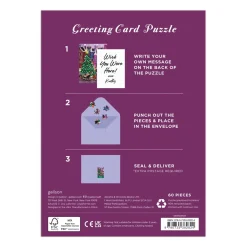 Galison Joy Laforme Christmas Square Greeting Card Puzzle