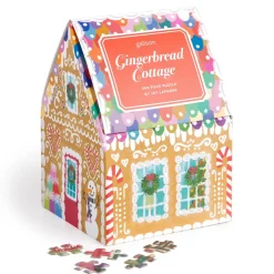 Galison Joy Laforme Gingerbread Cottage 500 Piece Puzzle In A House