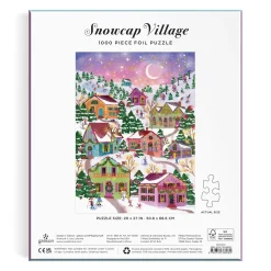 Galison Joy Laforme Snowcap Village 1000 Piece Foil Puzzle