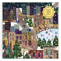Galison Joy Laforme Sparkling City 1000 Piece Foil Puzzle In a Square Box