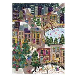 Galison Joy Laforme Sparkling City 1000 Piece Foil Puzzle In a Square Box