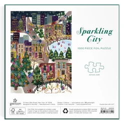 Galison Joy Laforme Sparkling City 1000 Piece Foil Puzzle In a Square Box