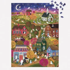 Galison Joy Laforme Spooky Village 1000 Piece Foil Puzzle