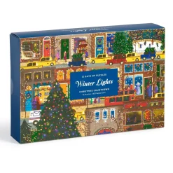 Galison Joy Laforme Winter Lights 12 Days of Puzzles Holiday Countdown