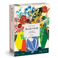 Galison Kitty McCall Blue Vase 250 Piece Wood Puzzle