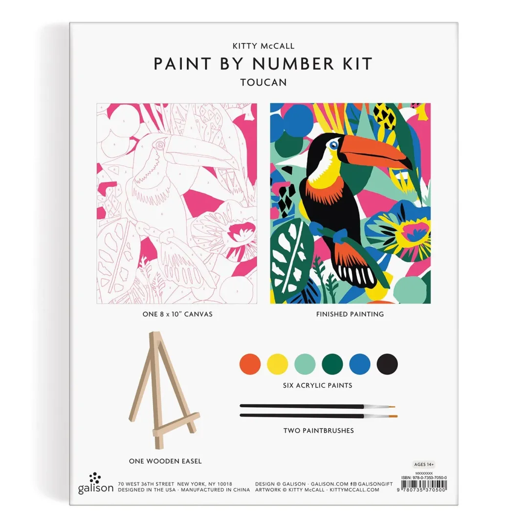Galison Kitty McCall Toucan Paint By Number Kit