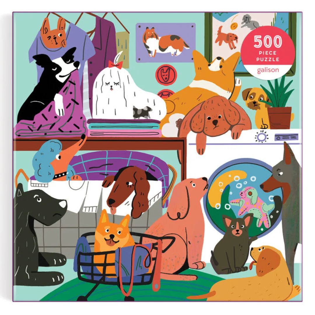 Galison Laundry Dogs 500 Piece Puzzle