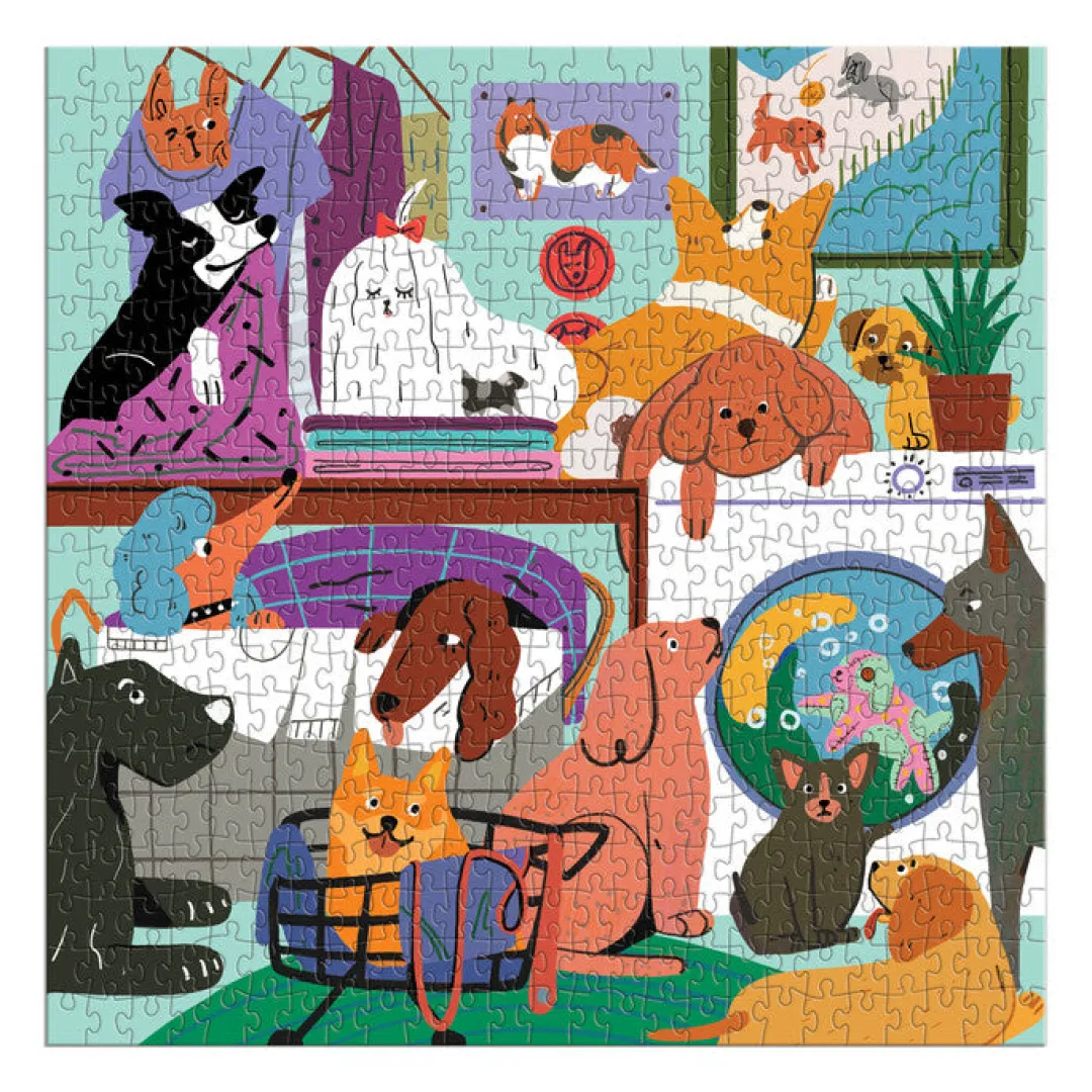 Galison Laundry Dogs 500 Piece Puzzle
