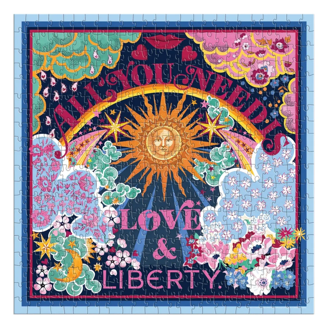 Galison Liberty All You Need is Love 500 Piece Book Puzzle