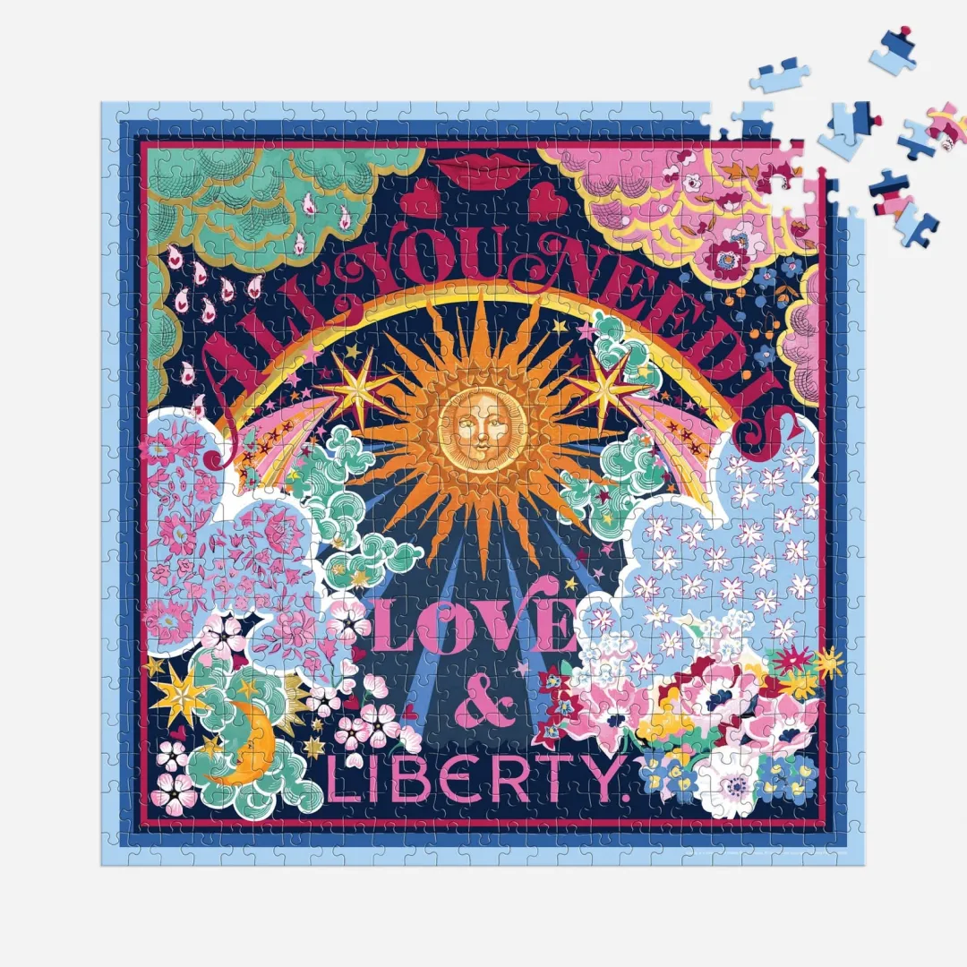 Galison Liberty All You Need is Love 500 Piece Book Puzzle