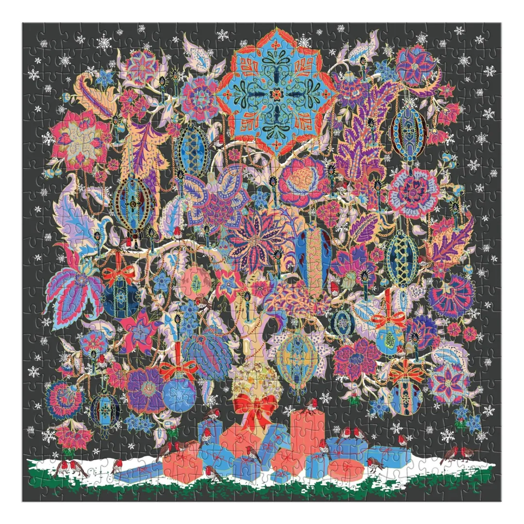 Galison Liberty Christmas Tree of Life 500 Piece Foil Puzzle