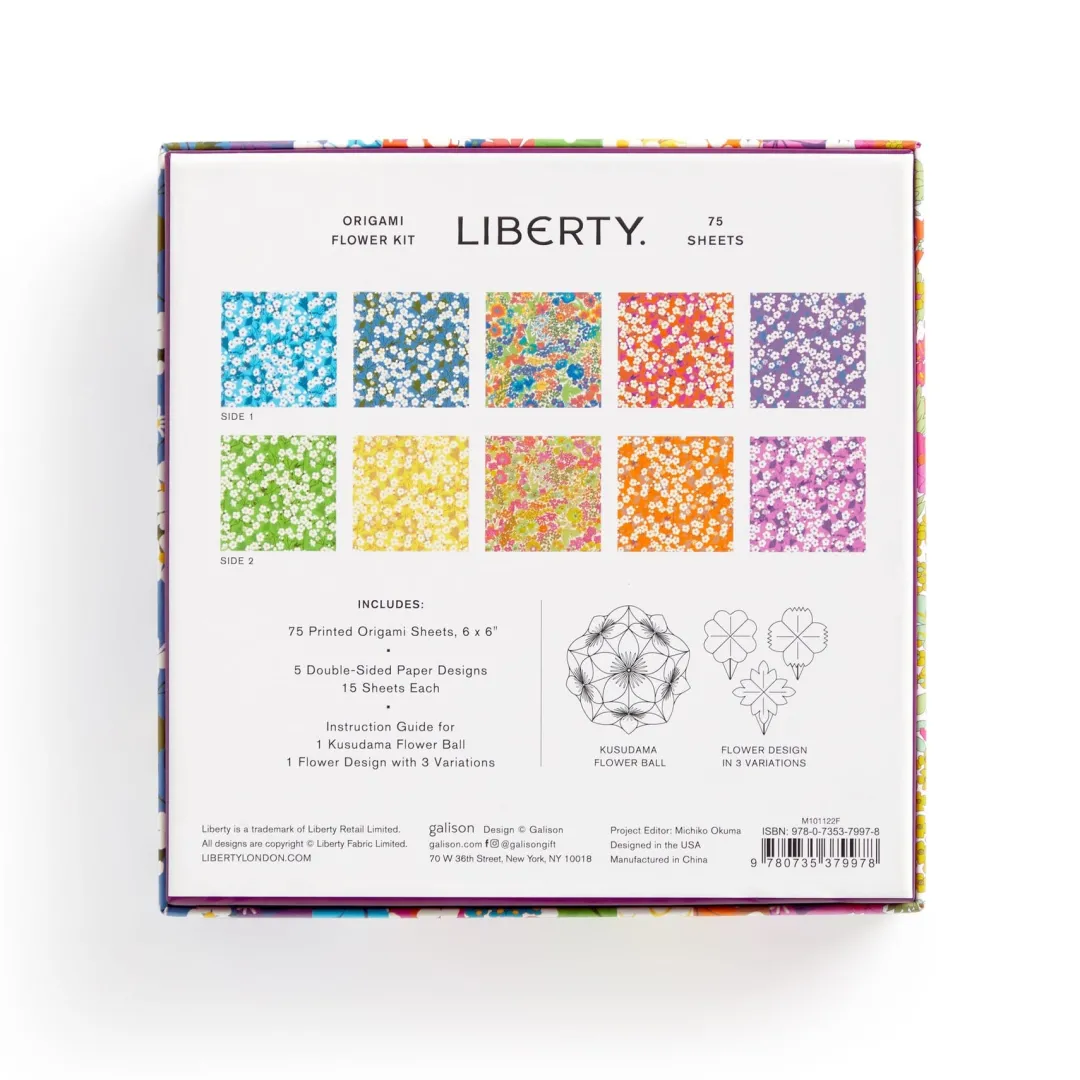 Galison Liberty Classic Floral Origami Flower Kit