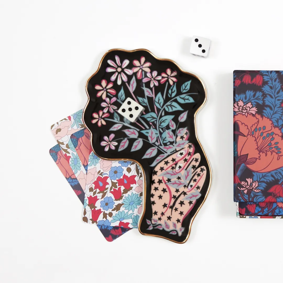 Galison Liberty Ianthe Hand Shaped Porcelain Tray