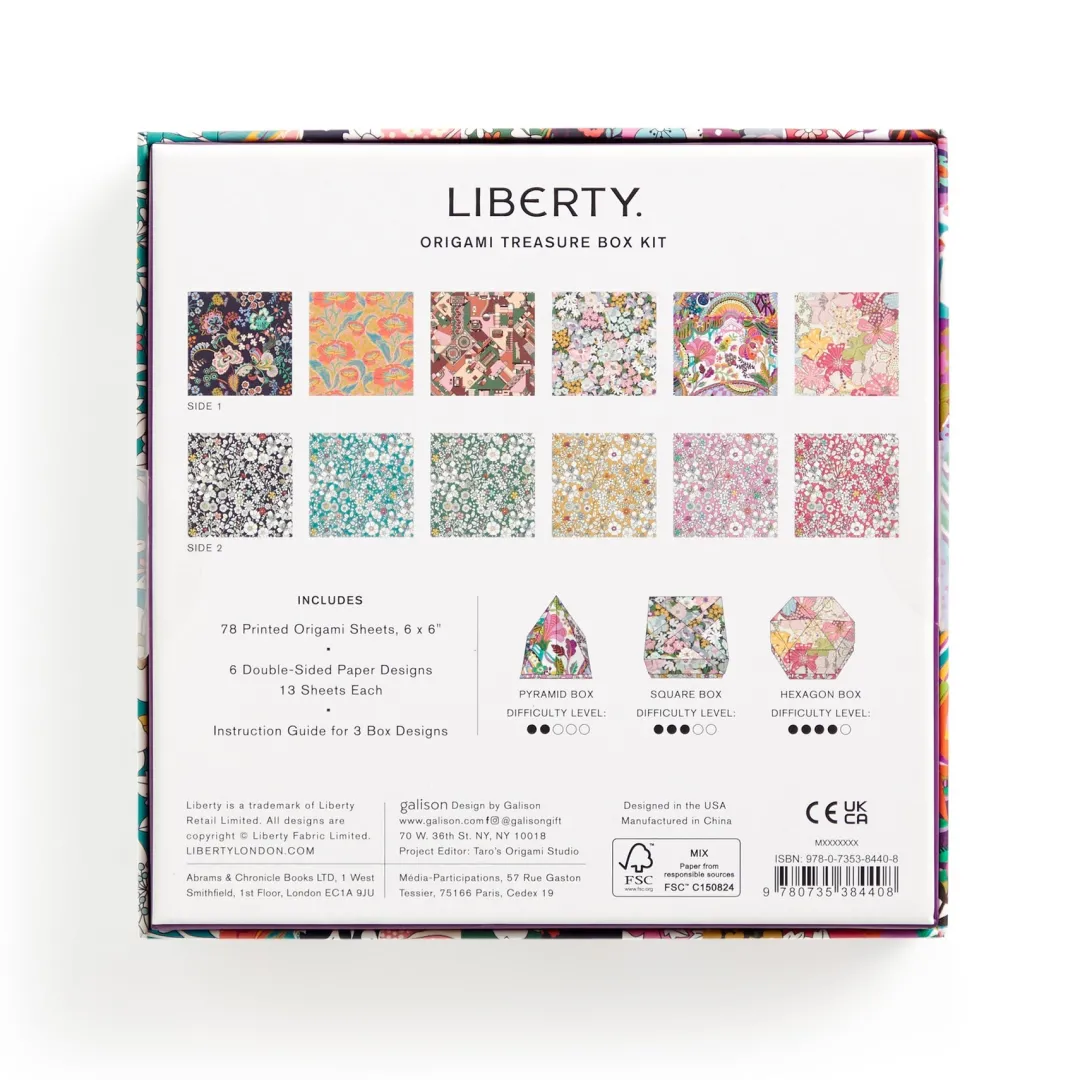 Galison Liberty Origami Treasure Box Kit