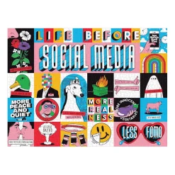 Galison Life Before Social Media 1000 Piece Jigsaw Puzzle