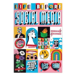 Galison Life Before Social Media A5 Notebook