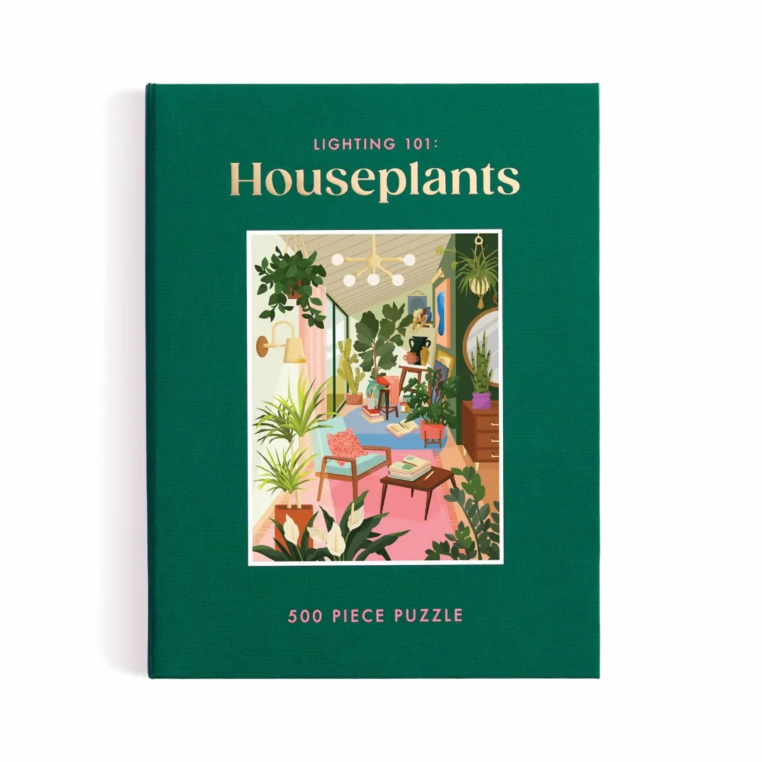 Galison Lighting 101: Houseplants 500 Piece Book Puzzle