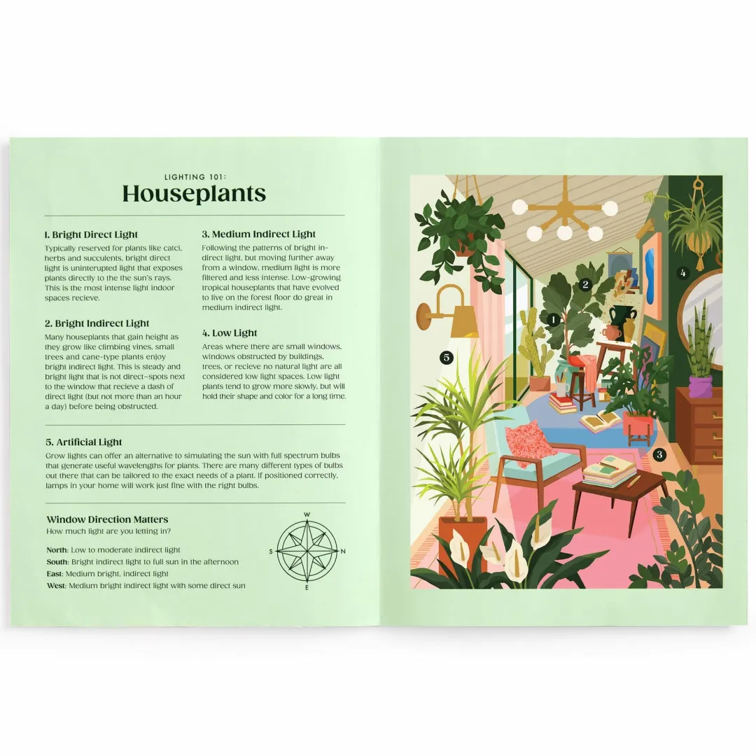 Galison Lighting 101: Houseplants 500 Piece Book Puzzle