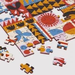 Galison Lisa Congdon Rabbit Quilt 144 Piece Wood Puzzle
