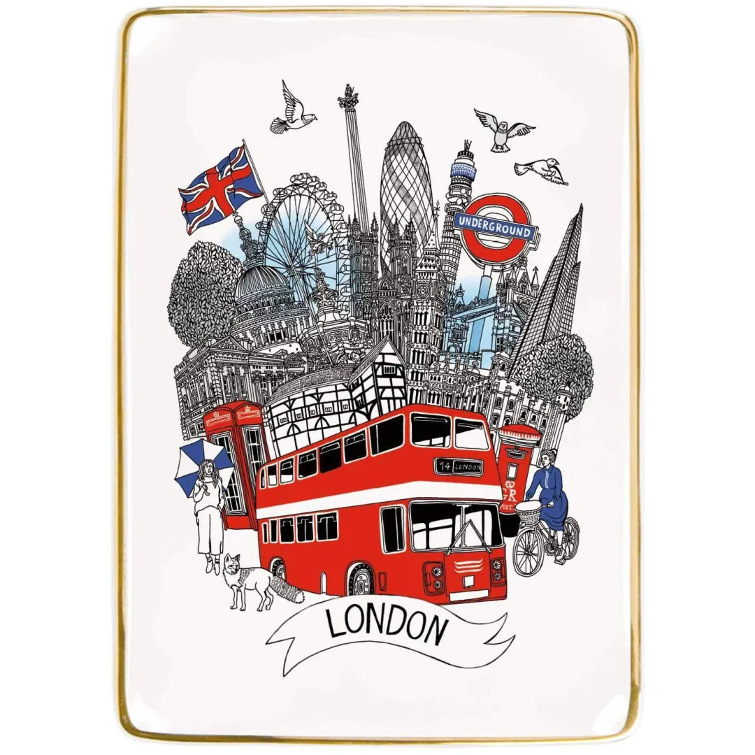 Galison London Medium Porcelain Tray