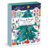 Galison Louise Cunningham Merry and Bright 12 Days of Christmas Advent Puzzle Calendar