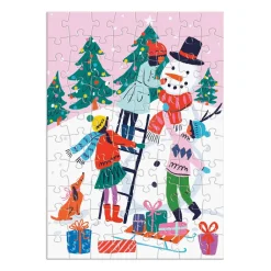 Galison Louise Cunningham Merry and Bright 12 Days of Christmas Advent Puzzle Calendar