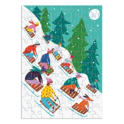 Galison Louise Cunningham Merry and Bright 12 Days of Christmas Advent Puzzle Calendar