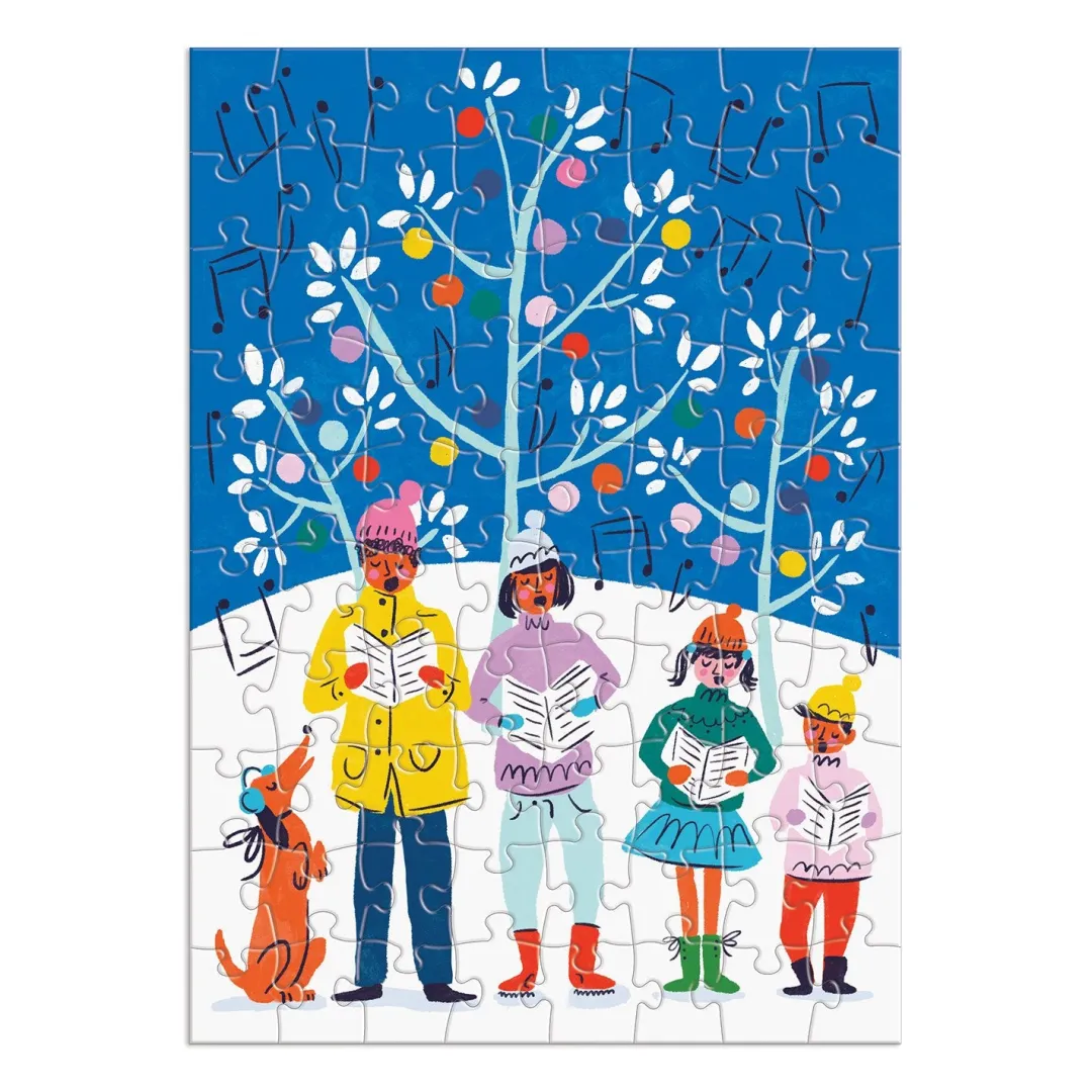 Galison Louise Cunningham Merry and Bright 12 Days of Christmas Advent Puzzle Calendar