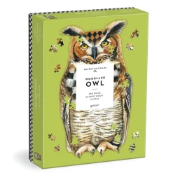 Galison MacKenzie-Childs Woodland Owl 250 Piece Shaped Wood Puzzle