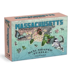 Galison Massachusetts Mini Shaped Puzzle