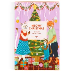 Galison Meowy Christmas 12 Days of Puzzles 500 Piece Countdown