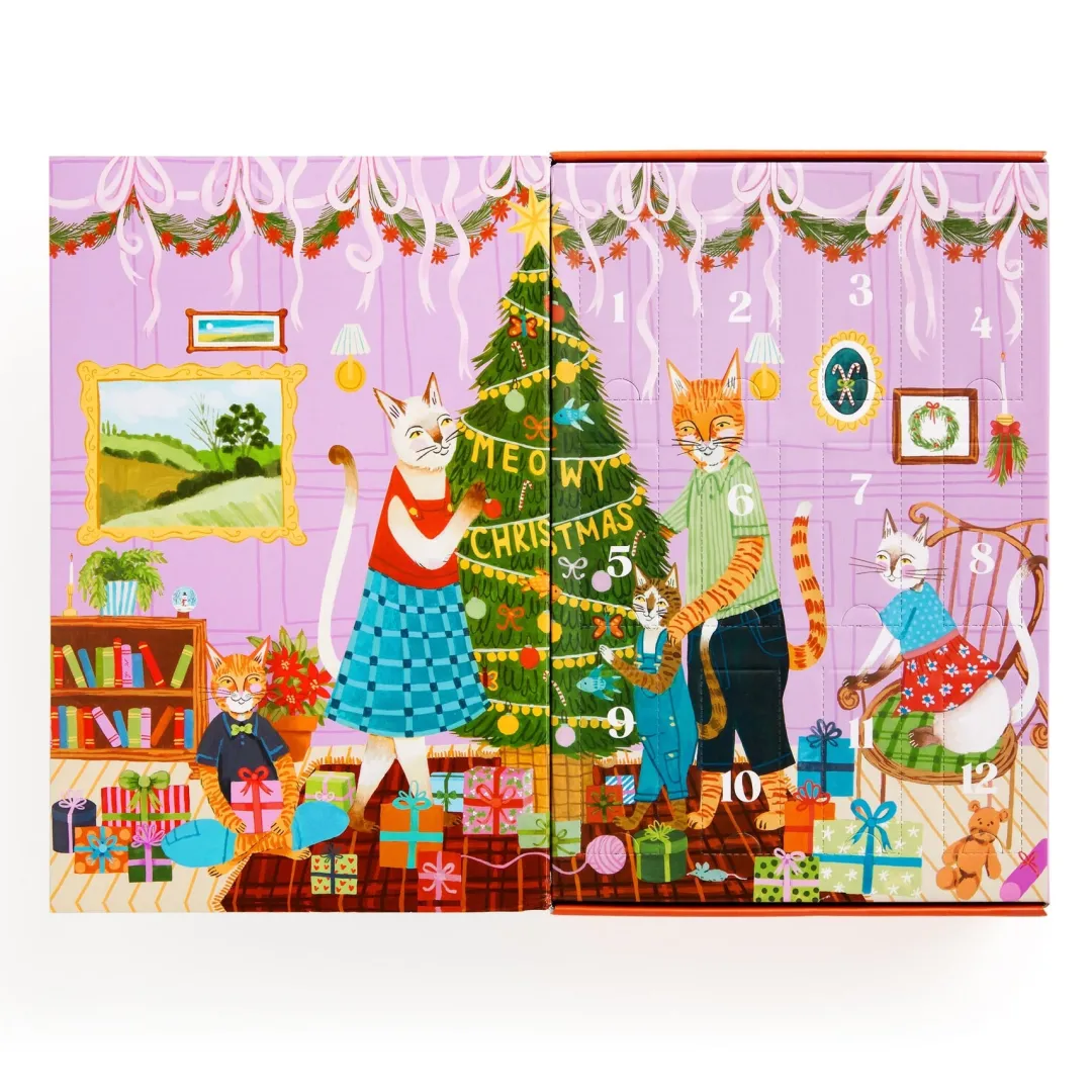 Galison Meowy Christmas 12 Days of Puzzles 500 Piece Countdown