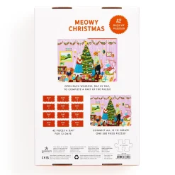 Galison Meowy Christmas 12 Days of Puzzles 500 Piece Countdown
