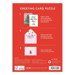 Galison Meowy Christmas Greeting Card Puzzle