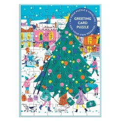 Galison Merry & Bright Greeting Card Puzzle