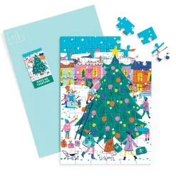 Galison Merry & Bright Greeting Card Puzzle