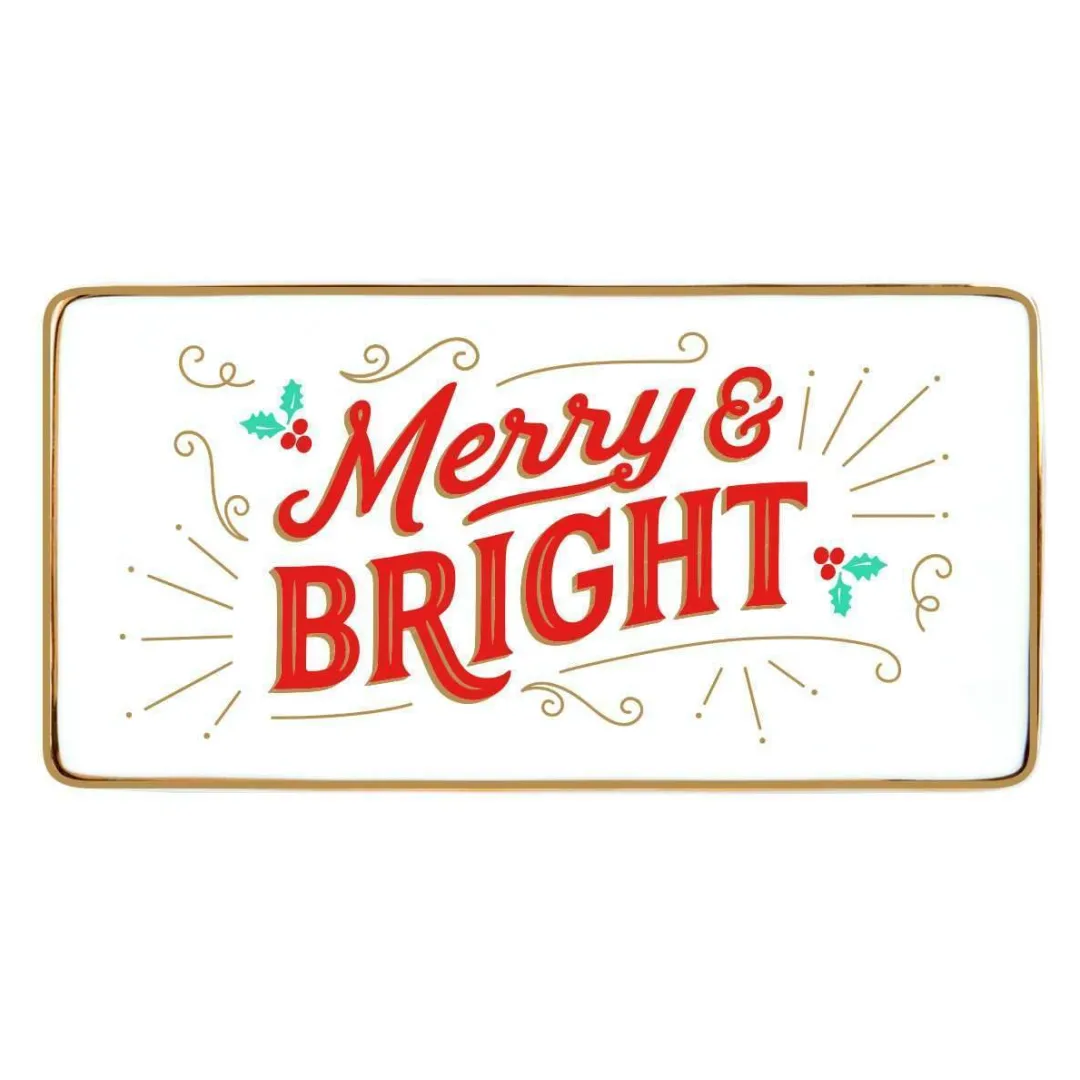 Galison Merry & Bright Porcelain Tray