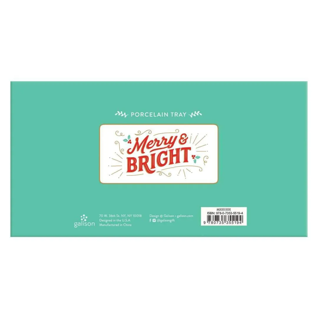 Galison Merry & Bright Porcelain Tray