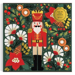 Galison Merry Nutcracker 500 Piece Foil Puzzle
