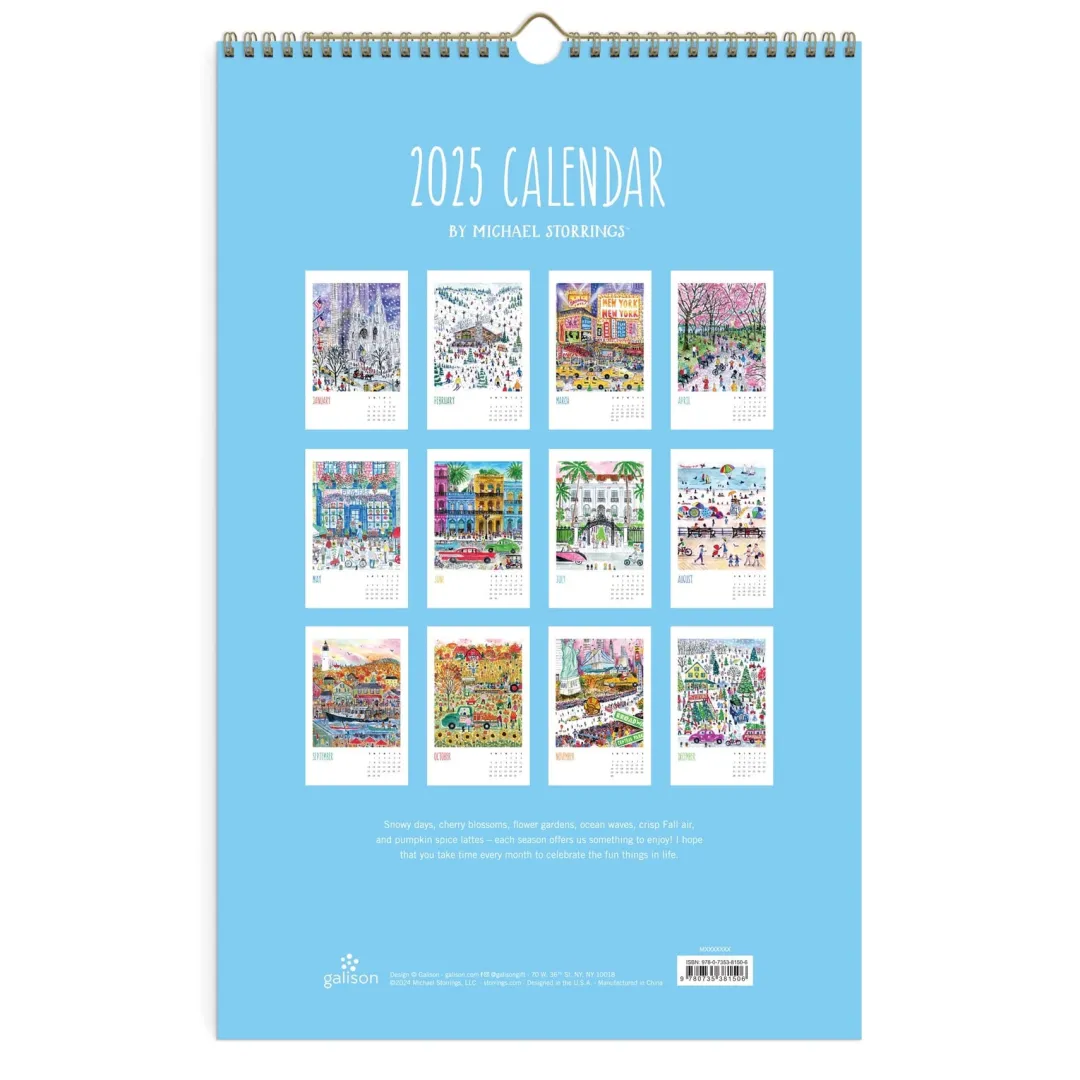 Galison Michael Storrings 2025 Wall Calendar